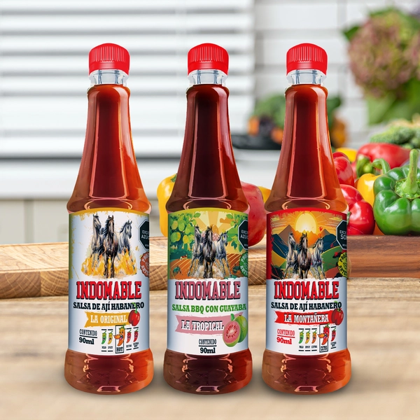 SALSA INDOMABLE PACKX3 90ML+BOLSO 270 MILILITROS